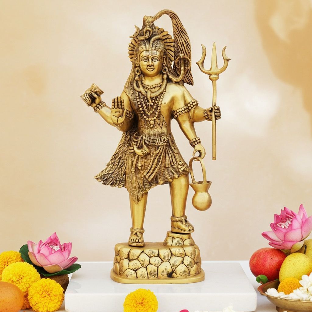 Brass Shiv Ji Idol Statue - Traditional Shiva Idol, Height : 23 Inch (BSMAS1363 K)