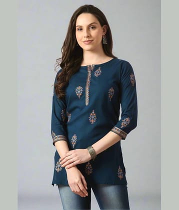SST Fashion Women's Viscose Rayon Tunic ( Blue )
