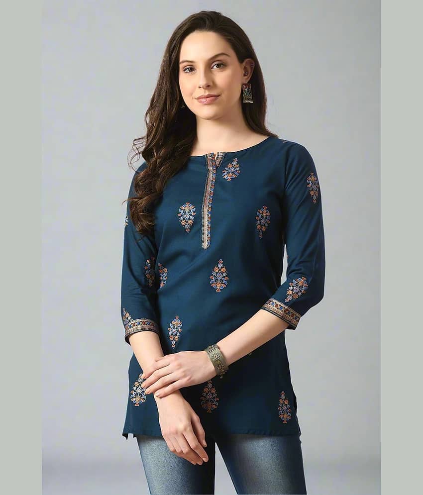 SST Fashion Women's Viscose Rayon Tunic ( Blue )