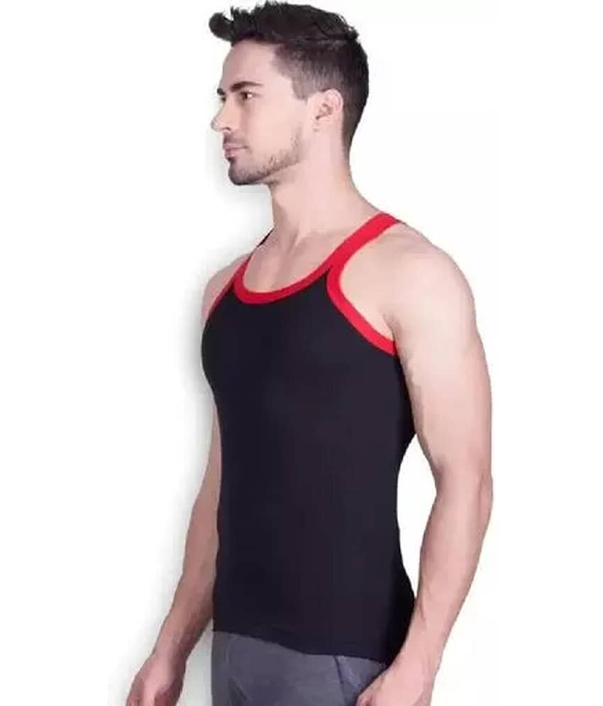 INNERO Pack of 1 Cotton Gym Vest For Men ( Multicolor )
