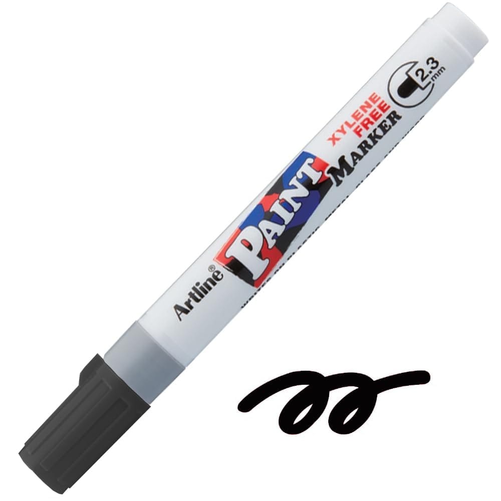 Artline PB Paint Marker Pack of 10 (Colour Black) | Choice For Both Indoor and Outdoor Applications (Permanent Marking)