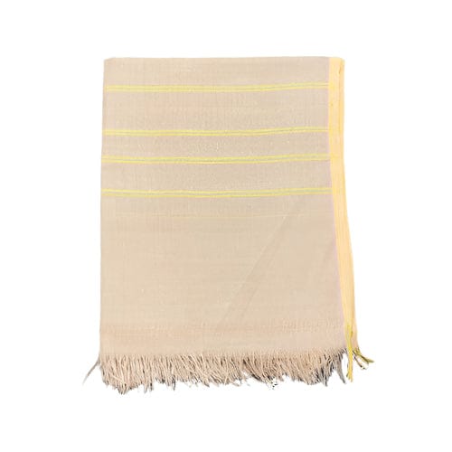 Polyester Innaphi (Cream) – Traditional Handwoven Manipuri Shawl