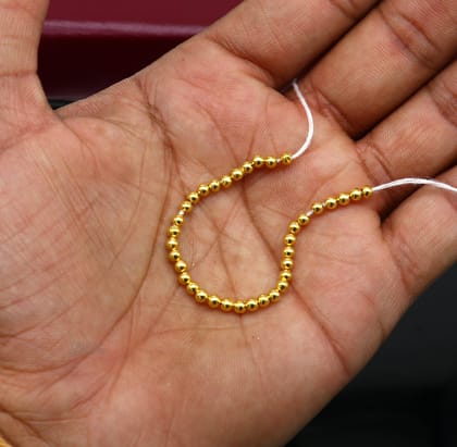 lot 20 pieces 3mm gold beads Vintage handmade loose beads traditional designer 22k yellow gold beads or ball for custom jewelry making bd18
