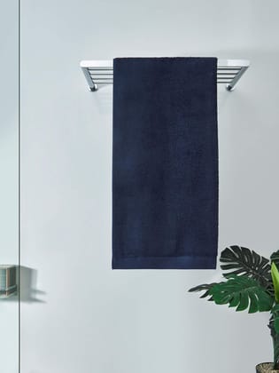 DDECOR - Solitaire Collection 100% Cotton Bomboo    Bath Towel |75 CM X 150 CM| - Blue