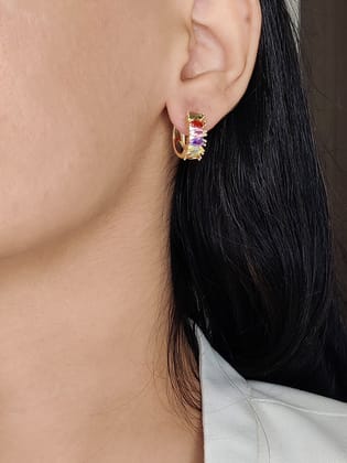 Aubi Hoop Earrings-Multi