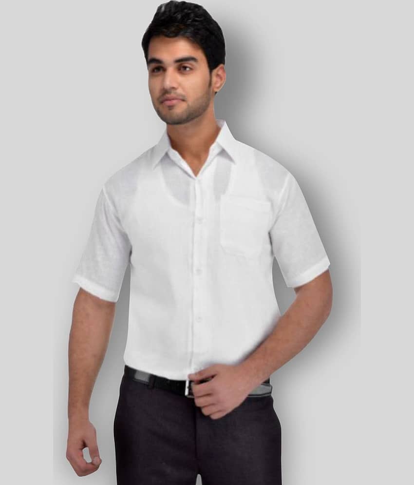 DESHBANDHU DBK - White Cotton Regular Fit Men's Formal Shirt (Pack of 1)