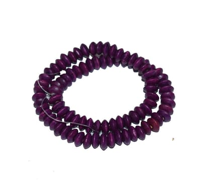 Painted Wooden Beads for Jewelry Making , BWWB-82-Per Packet of Approx 620 Pcs / 8X4 MM / Purple