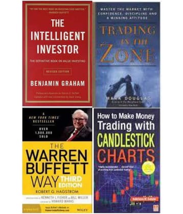 The Intelligent Investor + Trading in the Zone + The warren buffett way + How to Make Money Trading with Candlestick Charts
