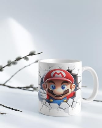 The Magical Gifts Super Mario Printed Mug 325ml for Kids Gamers Cartoon Lovers ? Fun Gift for Boys Girls Birthday Brother Sister Friend Coffee Tea Cup Home Use
