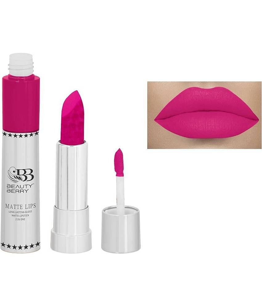 Beauty Berry 2in1 Matte Lips Longlasting Matte Gloss Lipstick Marry (Shade - 07)