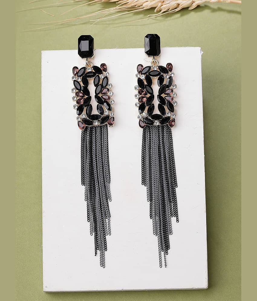 Scintillare by Sukkhi Brown Danglers Earrings ( Pack of 1 )