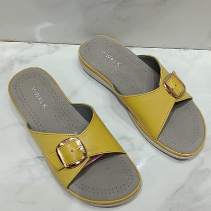Flat Comfortable Lemon color  TPR sole sleeper