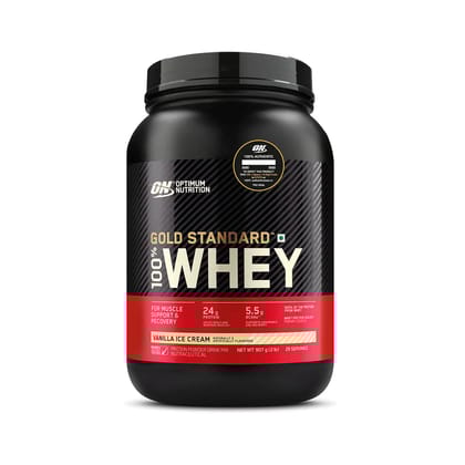 Optimum Nutrition Gold Standard 100% Whey  (Indian)-907 g / Vanilla Ice Cream
