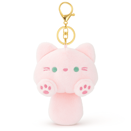 Questsole Pink Cat Plush Bag Charm
