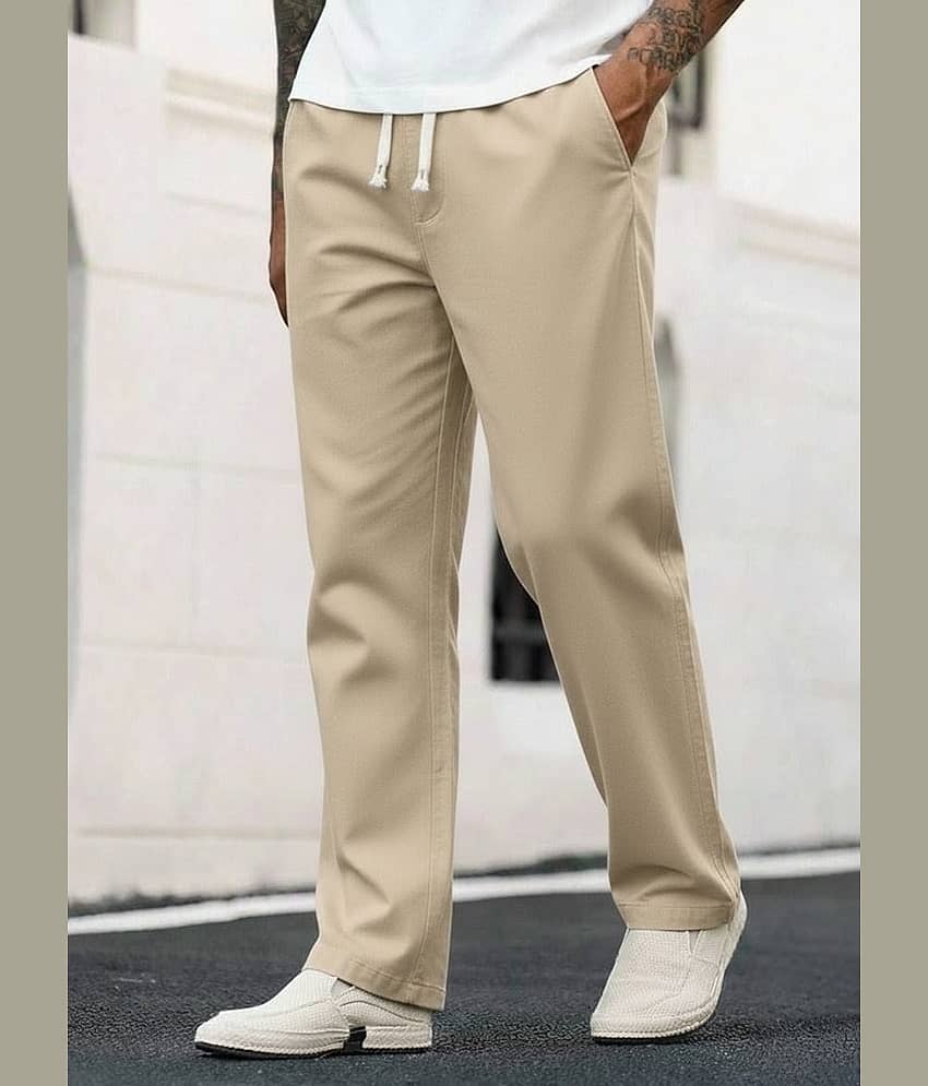 HARPITA Regular Men's Korean Pant - Beige ( Pack of 1 )
