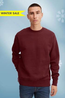 Maroon - Fleece Sweatshirt-XS