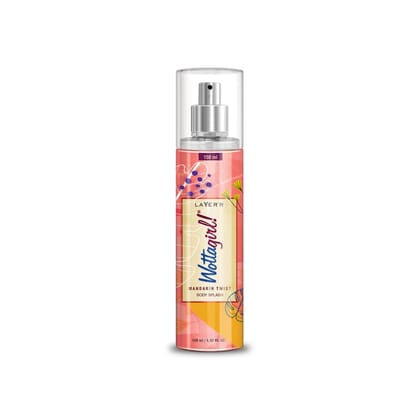 LAYER'R Wottagirl! Mandarin Twist Body Mist 150ml | Long-Lasting Fruity Fragrance for Women | Refreshing Orange & Raspberry Notes | Skin-Friendly, No Stains & IFRA Certified LAYER'R Wottagirl! Mandarin Twist Body Mist 150ml | Long-Lasting Fruity Fragrance for Women | Refreshing Orange & Raspberry Notes | Skin-Friendly, No Stains & IFRA Certified
