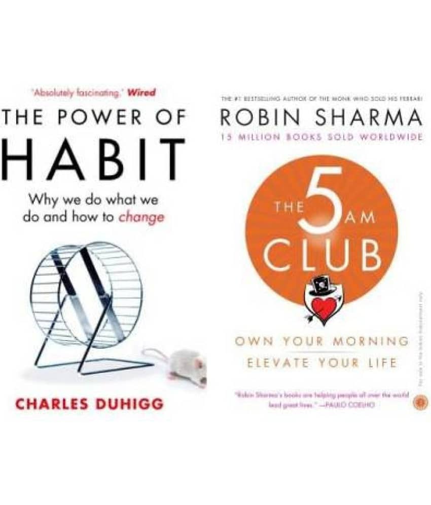 Combo Of 2 Books (The Power Of Habit + The 5 Am Club) (Paperback, Charles Duhigg, Robin Sharma)