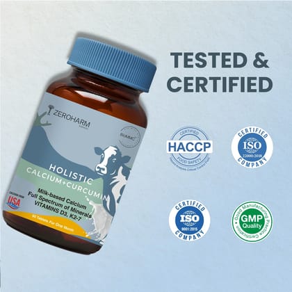 Holistic Calcium And Curcumin Supplements 60 Tablets