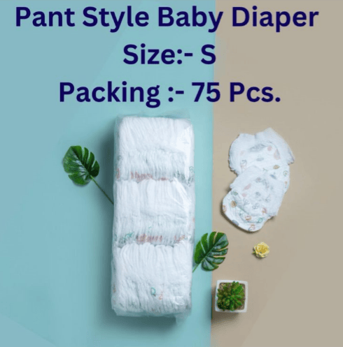 Premium Baby Diaper- 75 pcs (S size)