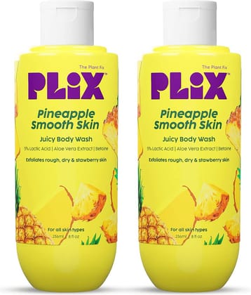 The Plant Fix Plix Pineapple 5% Lactic Acid Exfoliating Body Wash For All Skin Types (2 x 236 ml)