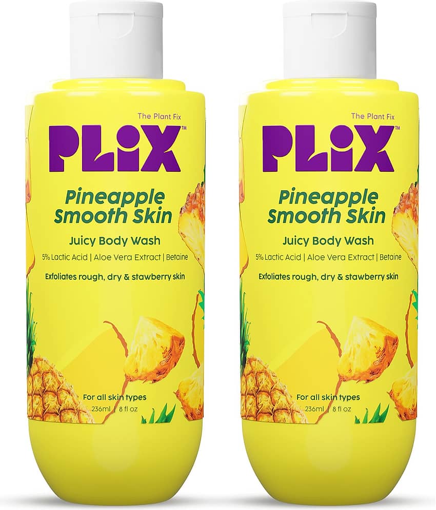 The Plant Fix Plix Pineapple 5% Lactic Acid Exfoliating Body Wash For All Skin Types (2 x 236 ml)