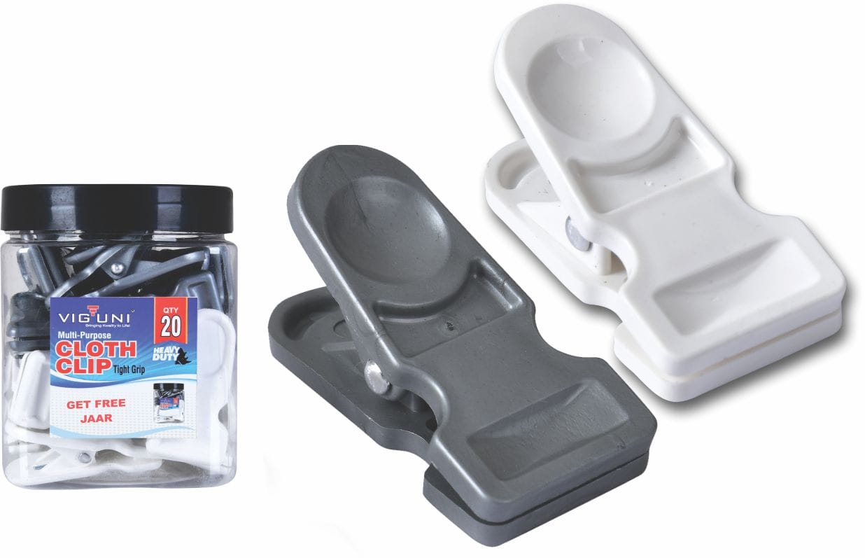 Durable Cloth Clips - 20 P (With storage Jar) Heavy-Duty Clothespins for Laundry, Crafts & Home Organization