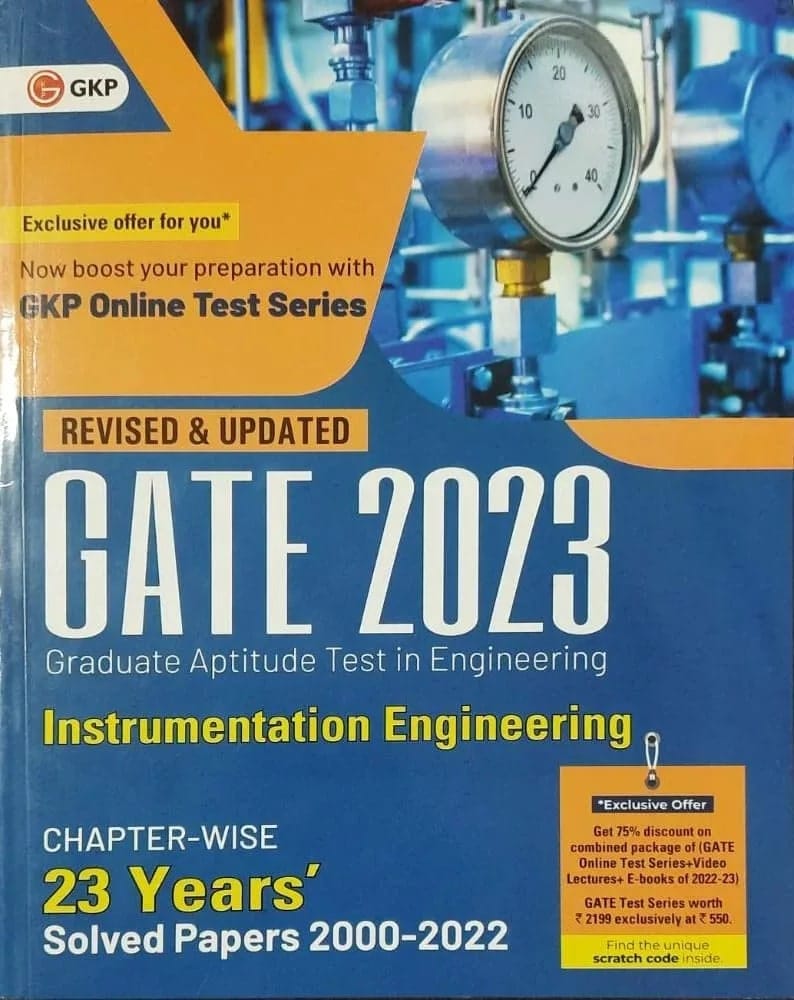 GATE 2023: Instrumentation Engineering - 23 Years Chapter-wise Solved Papers 2000-22 by GKP