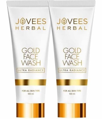 Jovees Herbal Gold Face Wash For Nourished Hydrated And Radiant Glow 100 ml (Pack of 2)