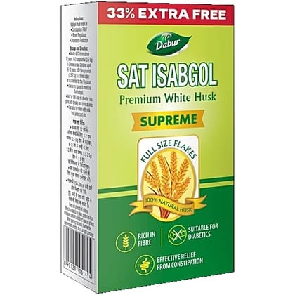 Dabur Sat Isabgol - Premium White Husk, 180g