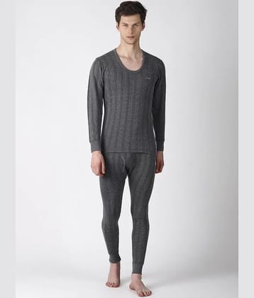 Dollar Ultra Pack of 1 Cotton Blend Thermal Sets For Men's ( Grey )