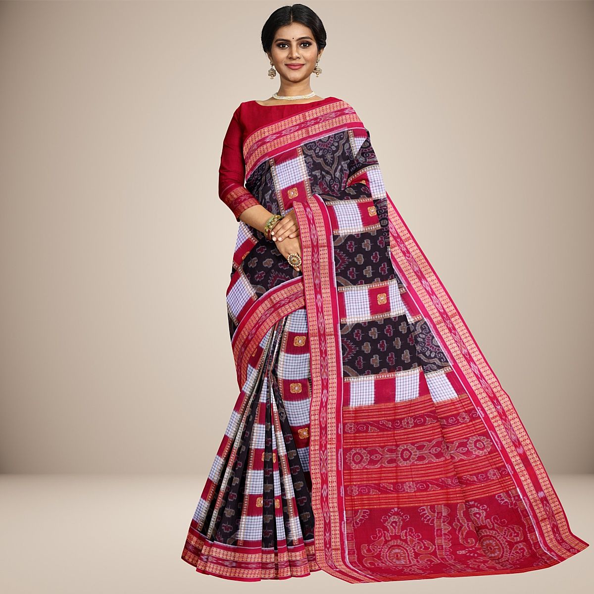 Handwoven Sambalpuri Cotton Saree