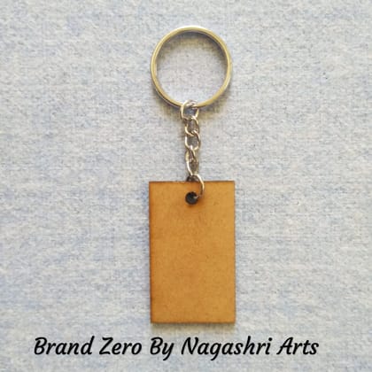 Brand Zero MDF Key Chain Mix Design - Combo Of 5 Pcs - Select Your preferred Size & Thickness