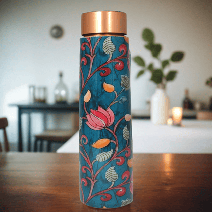 Copper Water Bottle | 1 Litre | Pichwai Designs| Boosts Immunity-Pichwai