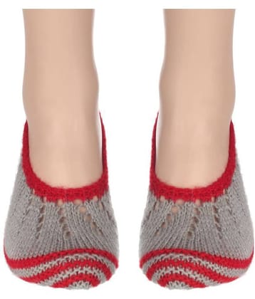 KC Store Women`S Handmade Woolen Net & Side Stripes Socks For Winters