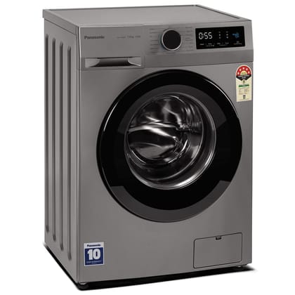 Panasonic 7 kg 5 Star Built-in Heater Fully Automatic Front Loading Washing Machine (NA-127MB3L01, Grey) Panasonic 7 kg 5 Star Built-in Heater Fully Automatic Front Loading Washing Machine (NA-127MB3L01, Grey) - Grey / 7 Kg