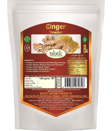 Biotic Dry Ginger Powder / Sonth / Sunthee Powder 100 gm