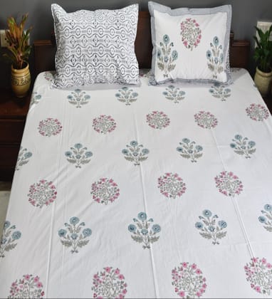 Utsav Handblock Bedsheet : High-Quality Comfort Super King (108 x 108) inches bedsheet