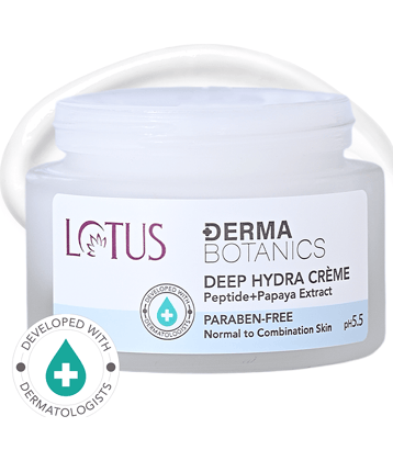 Lotus Herbals DermaBotanics Peptide + Papaya Extract Deep Hydra Creme 50g (Pack of 1)