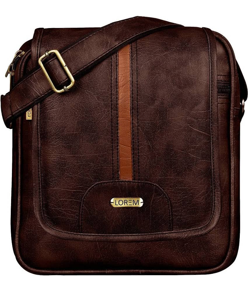 Lorem Brown Messenger Bag
