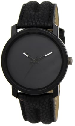 Black Plain Analog Watch for Men LR21