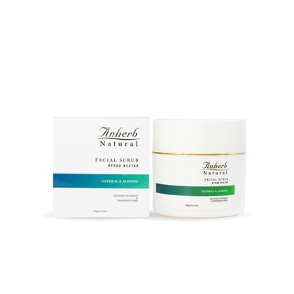 Anherb Natural Hydro Nectar Face Scrub, Exquisite Oatmeal & Almond Glow - 100g