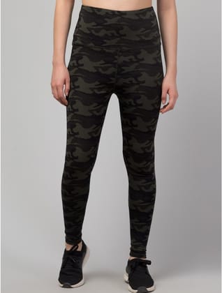 Womens Polyester Spandex Solid Ankle Length High Rise Slip On Tights Size S (Black)