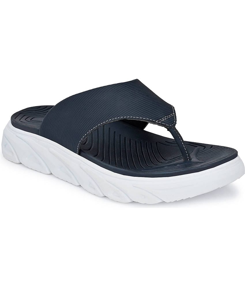 softio Blue Slide Flip flop
