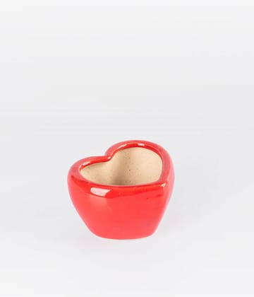 Small Heart Shaped Ceramic Planter