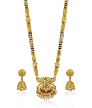 MGSV set Combo Of mangalsutra necklace set pendant with earrings