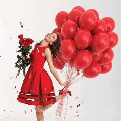 Red Latex  Balloons 10" - 50PC