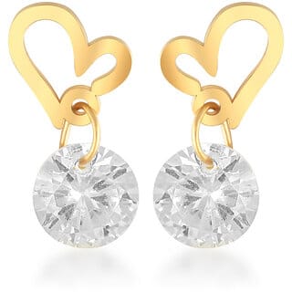 Vighnaharta Valentine Gift CZ Gold Plated alloy Drop Earring for Women and Girls