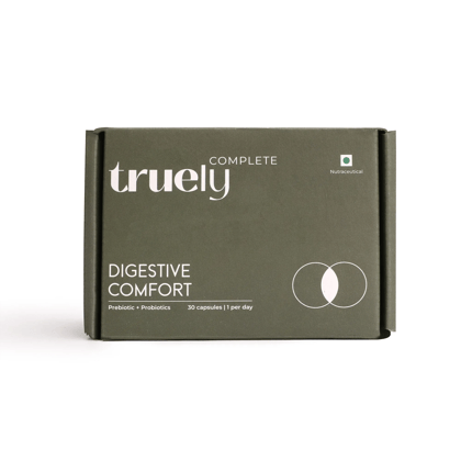 Truely Health Clinically Tested Complete Pre + Probiotic For Men & Women With 7 Vital Strains & Prebiotics For Focus, Skin, Digestion & Immunity|No Artificial Flavors|Vegan (Pack Of 1(30 Capsules)