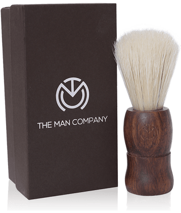 The Man Company Premium Brown Shaving Brush for Men with Teakwood Handle & Ultra Soft Bristles
